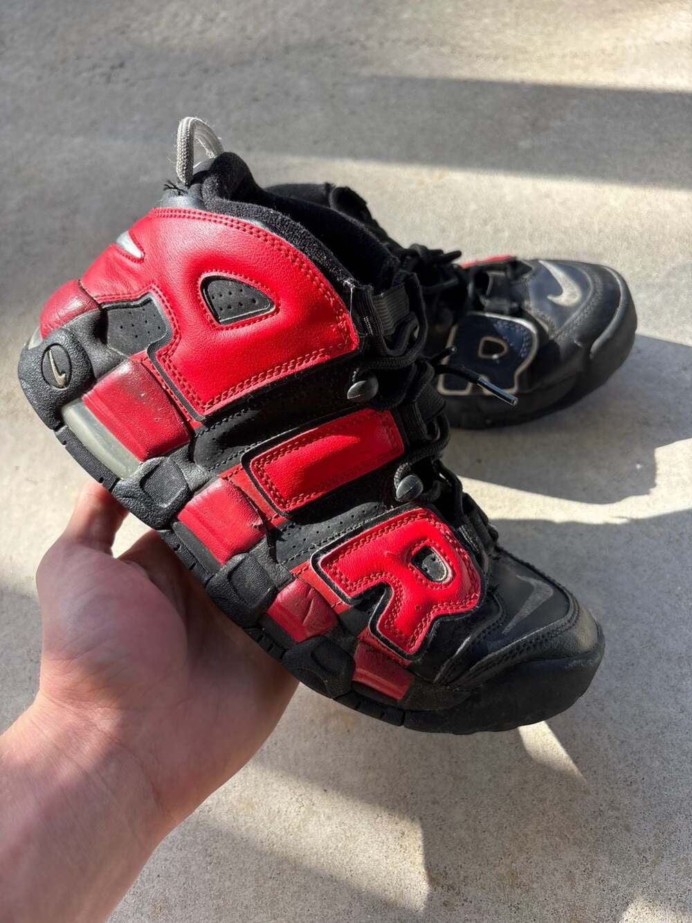 Nike Air More Uptempo '96 Split Size 7Y Black University Red